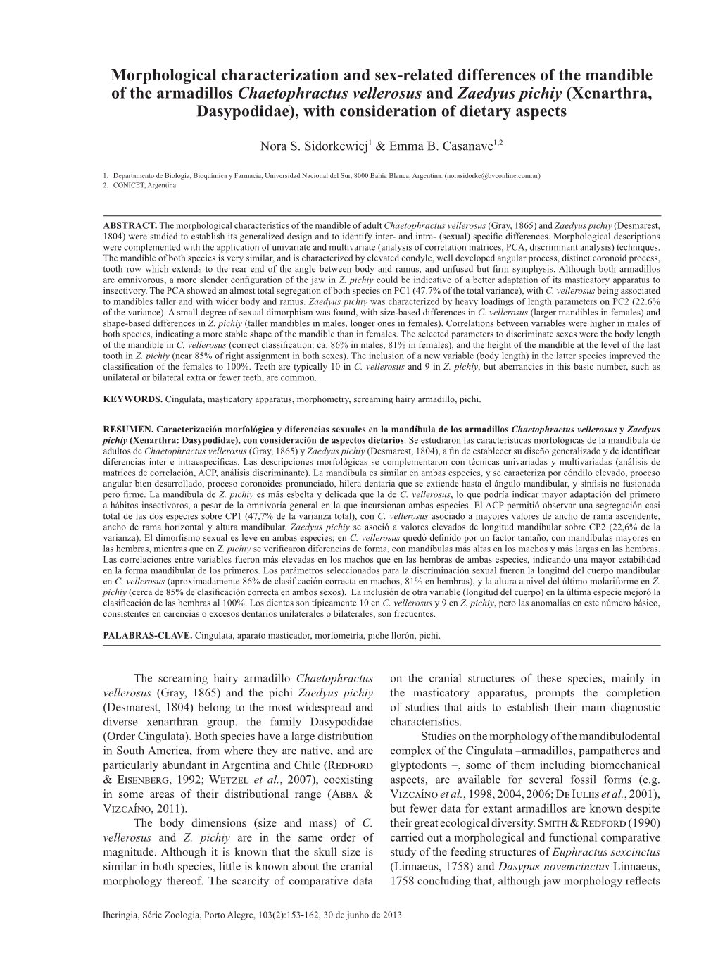 Morphological Characterization and Sex-Related Differences of the Mandible