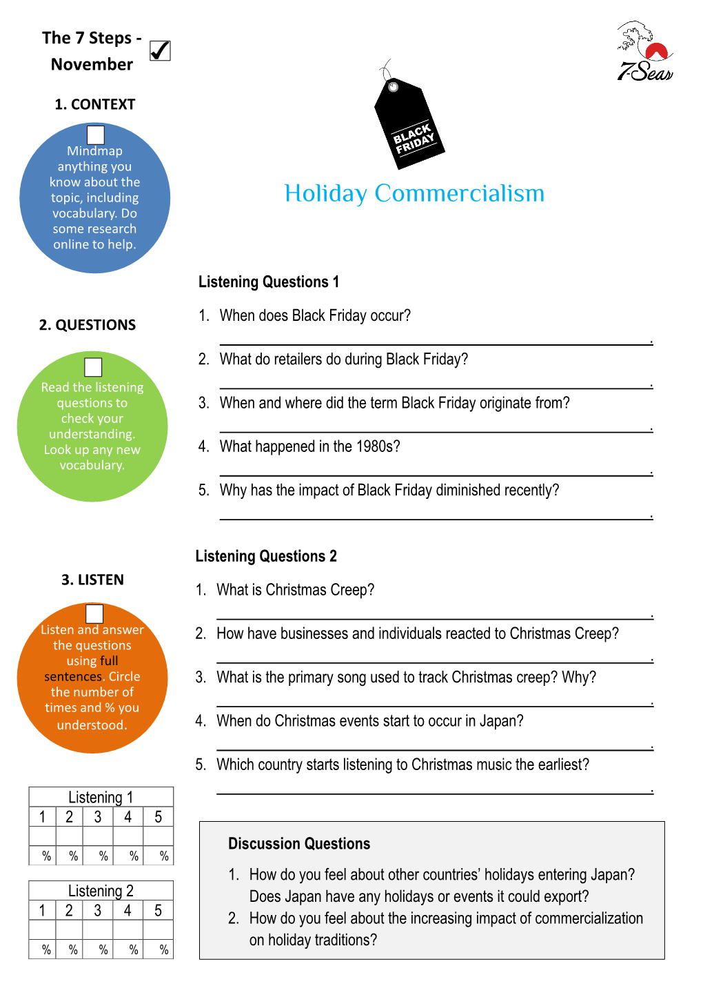 Holiday Commercialism Vocabulary