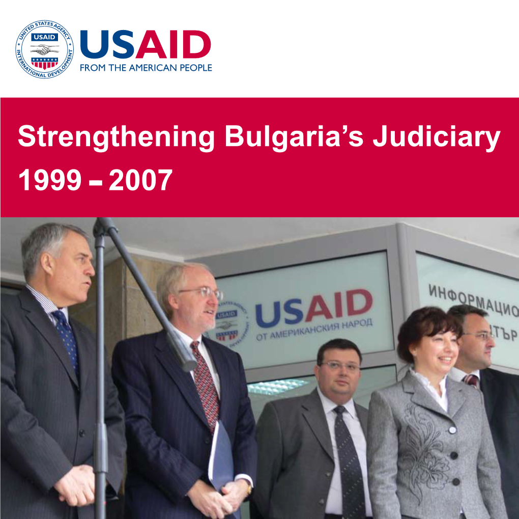 Strengthening Bulgaria's Judiciary 1999-2007 (English)