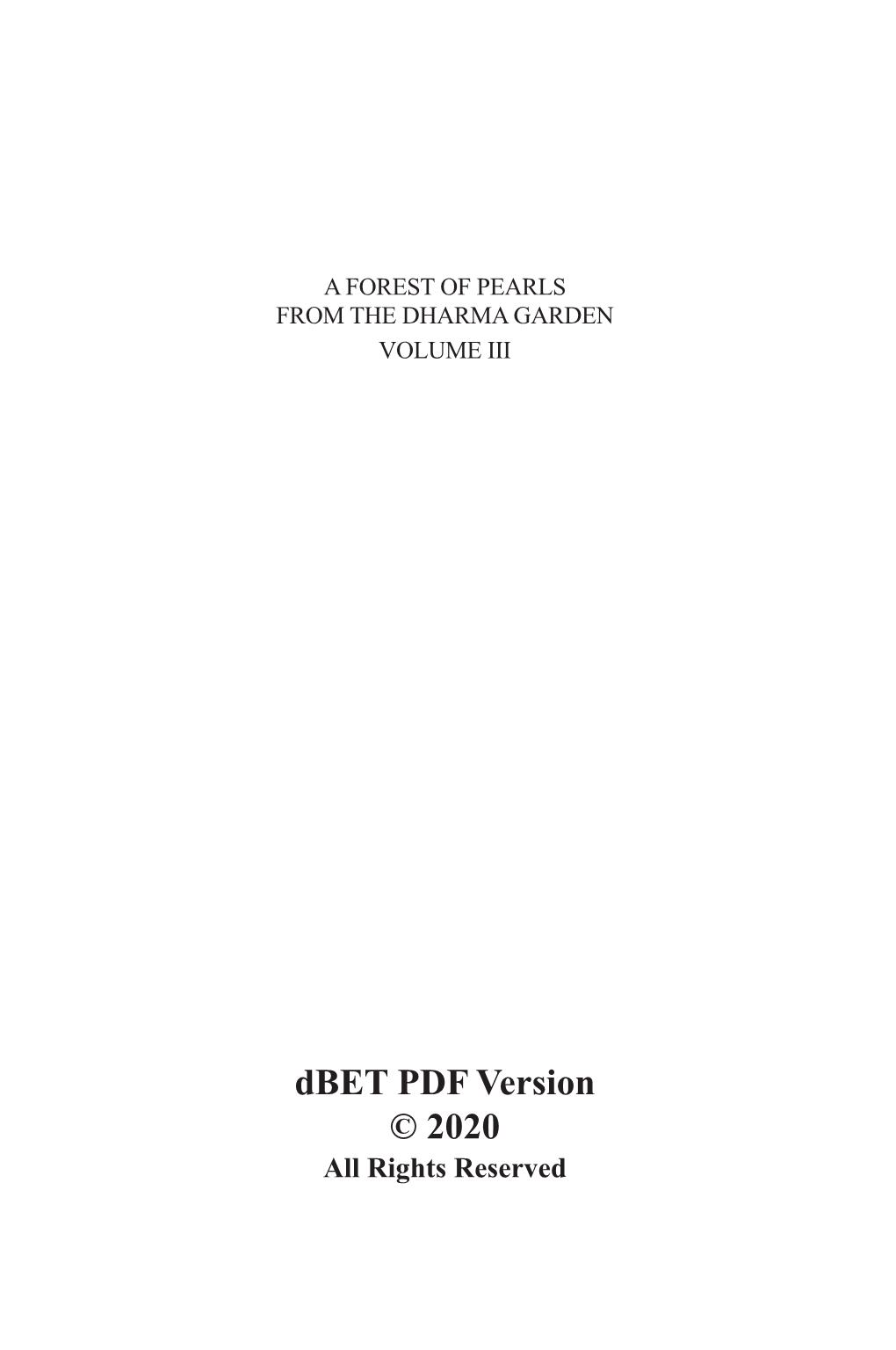 Dbet PDF Version © 2020 All Rights Reserved