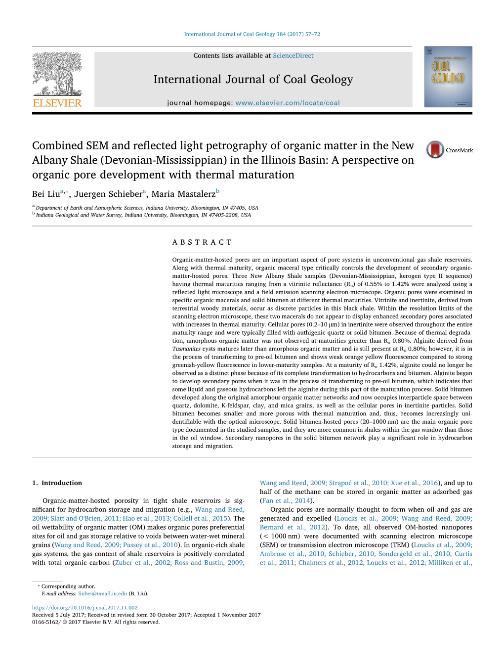 Combined SEM and Reflected Light Petrography of Organic Matter in The