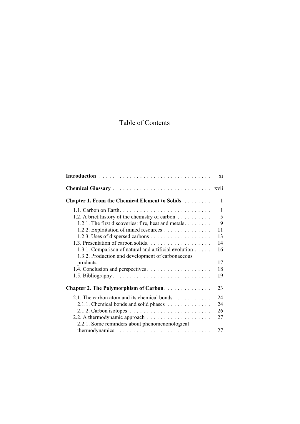 Table of Contents