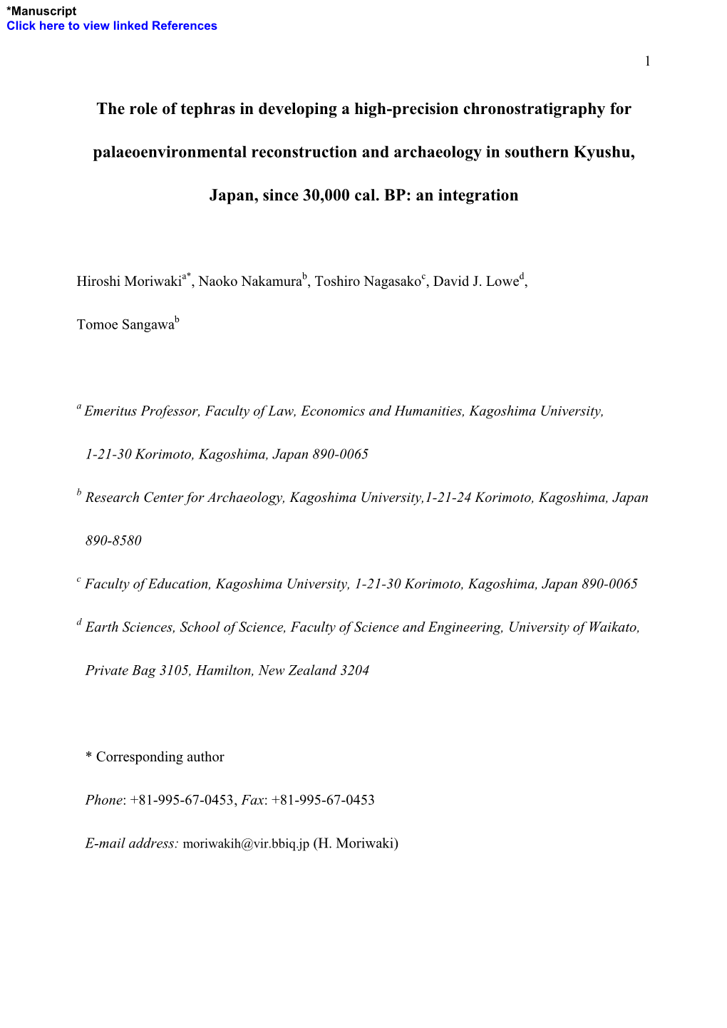 The Role of Tephras in Developing a High-Precision Chronostratigraphy For