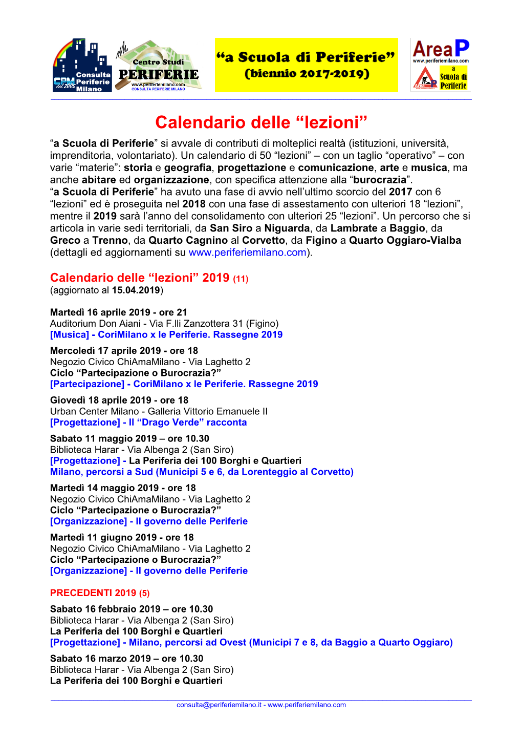 Calendario Dell Calendario Delle “Lezioni”