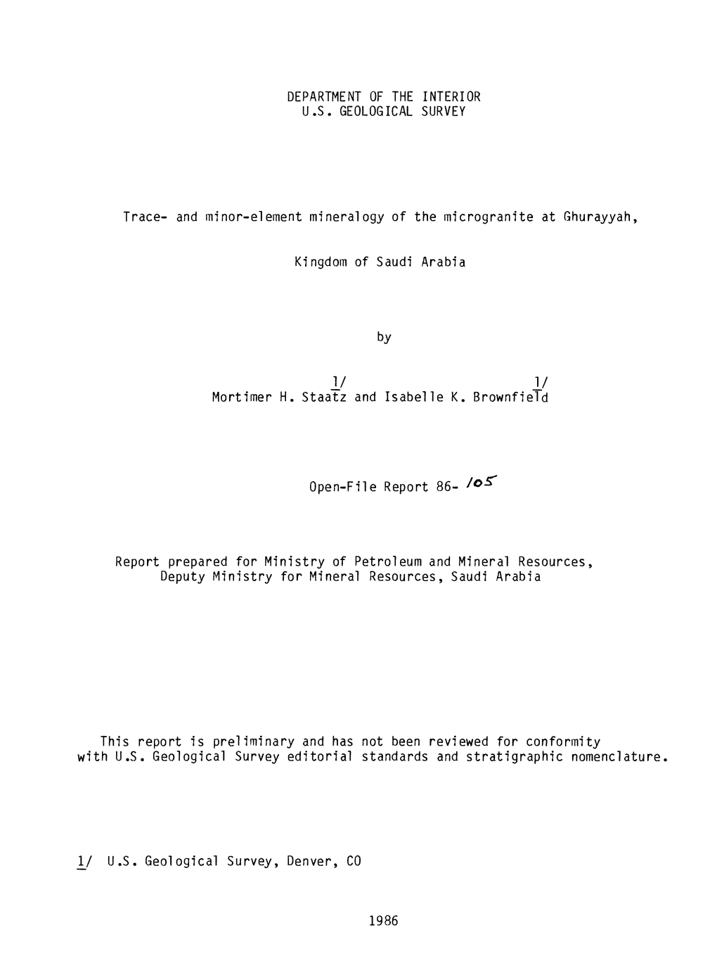 Trace- and Minor-Element Mineralogy of the Microgranite at Ghurayyah