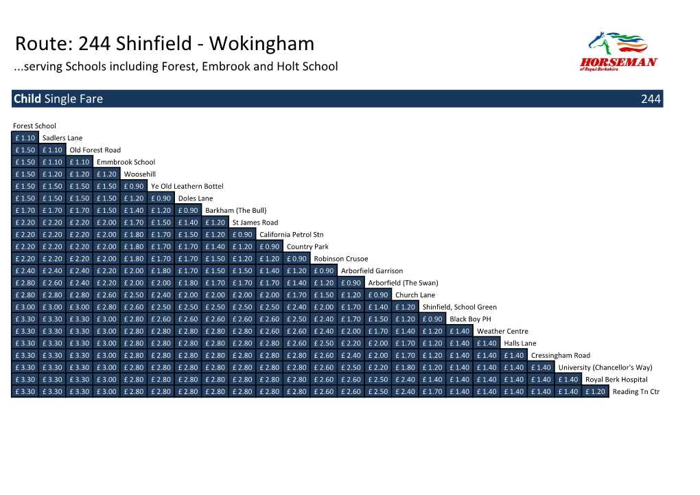 244 Shinfield - Wokingham ...Serving Schools Including Forest, Embrook and Holt School