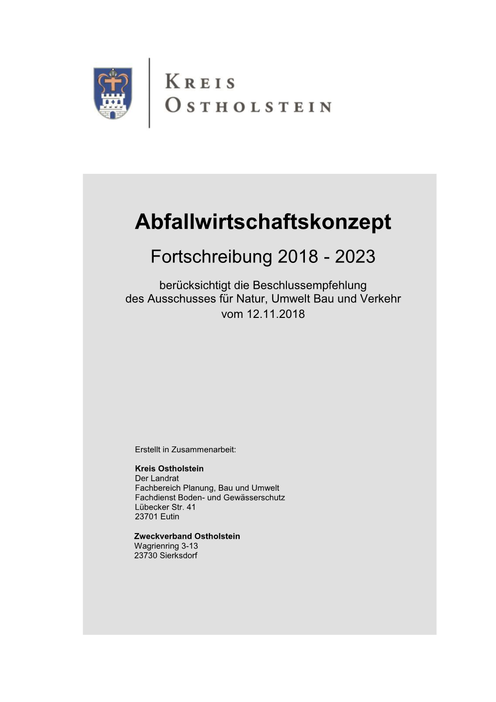 Abfallwirtschaftskonzept Ostholstein