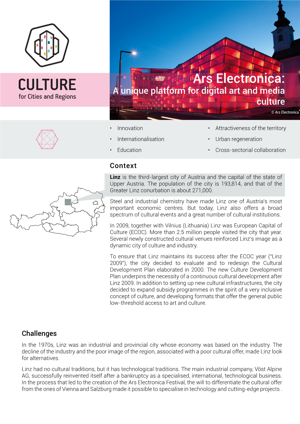 Ars Electronica: a Unique Platform for Digital Art and Media Culture © Ars Electronica