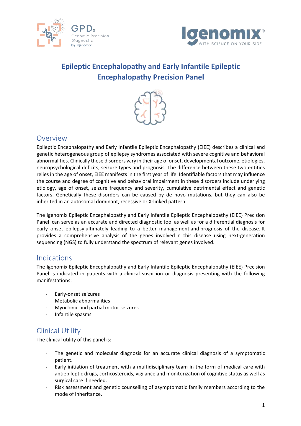 Epileptic Encephalopathy and Early Infantile Epileptic Encephalopathy Precision Panel