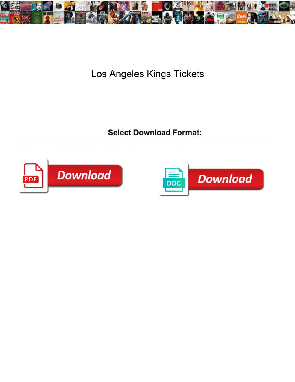 Los Angeles Kings Tickets