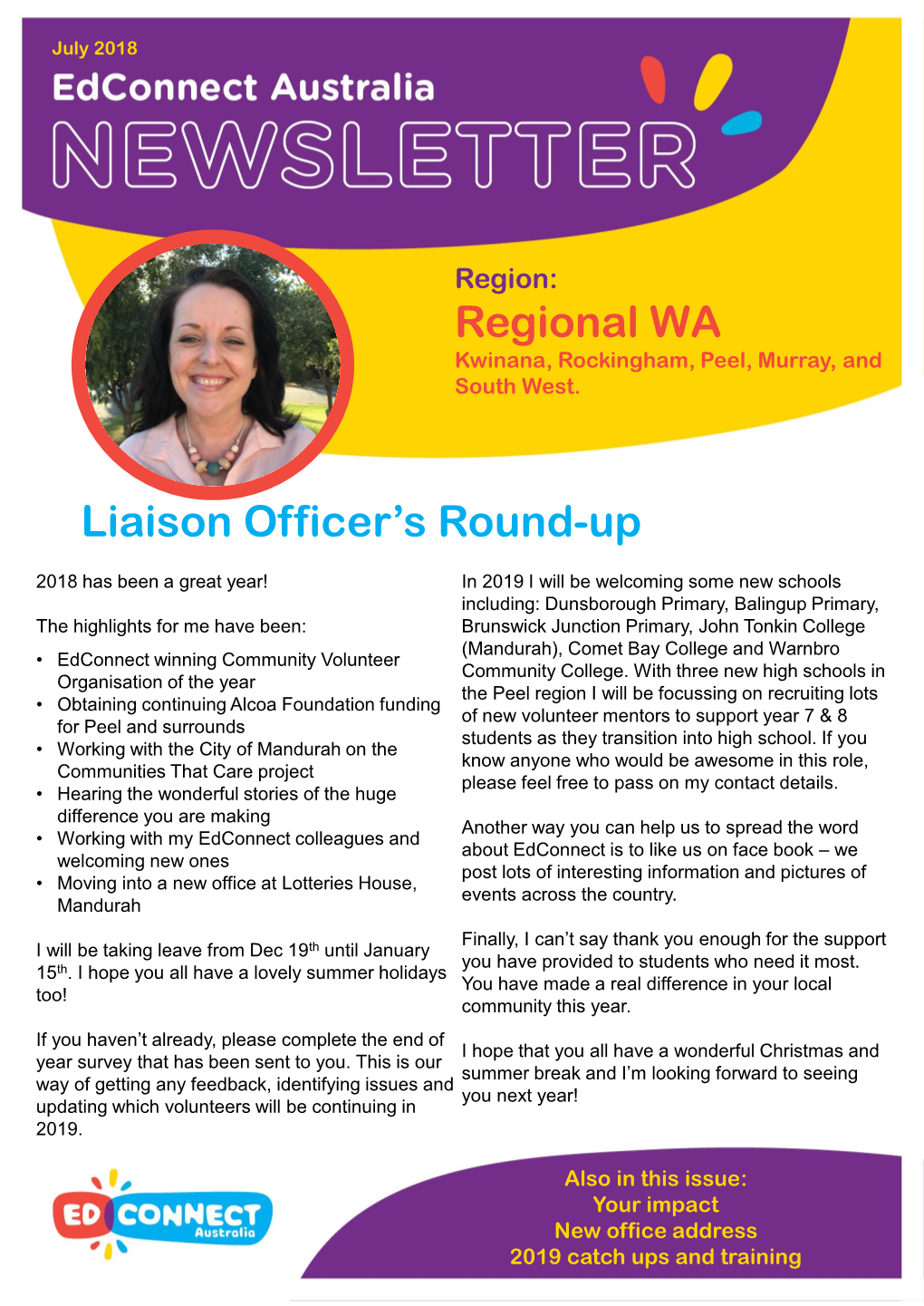 Regional WA Liaison Officer's Round-Up