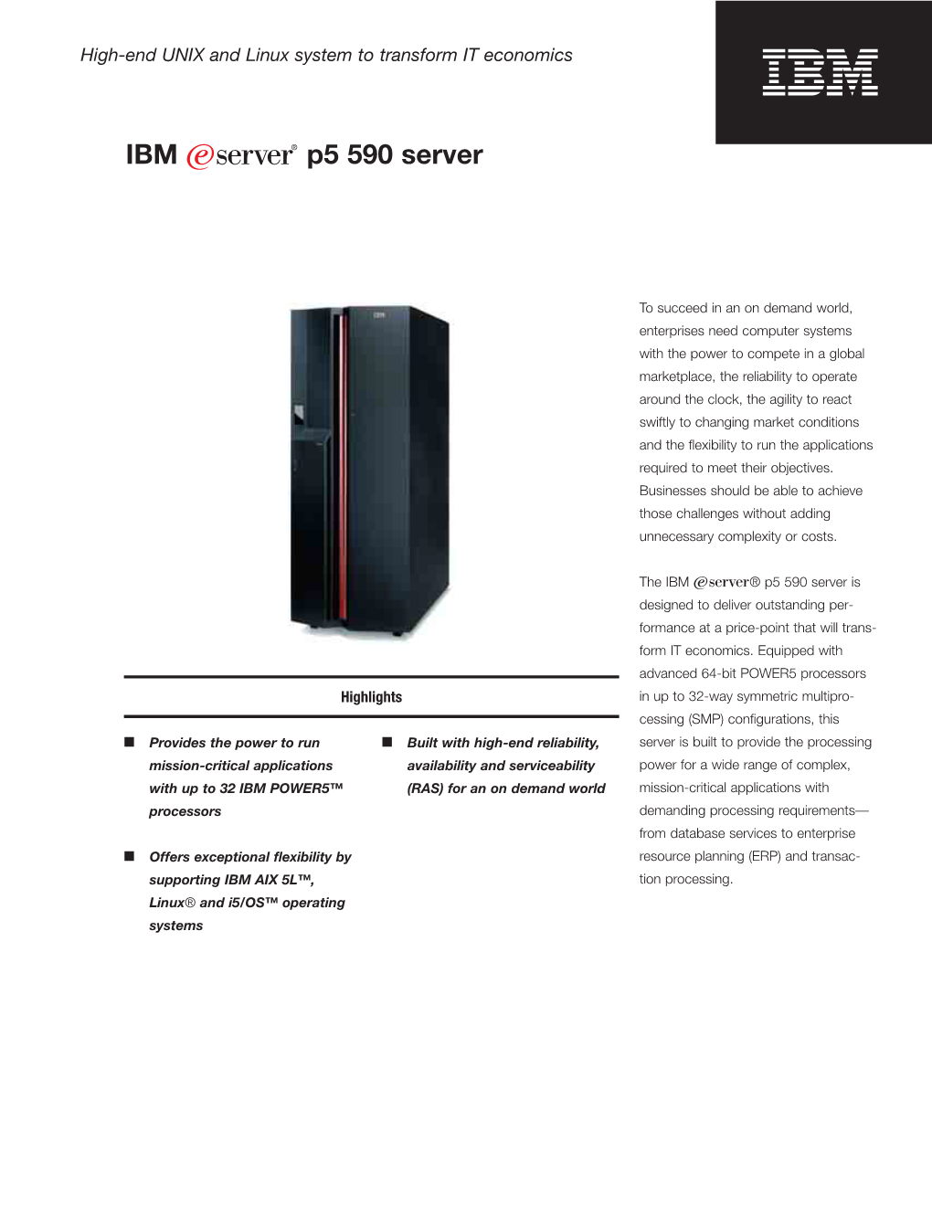 IBM P5 590 Server