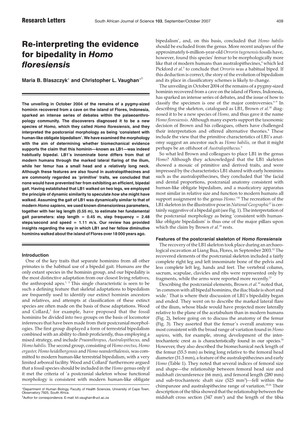 Re-Interpreting the Evidence for Bipedality in Homo Floresiensis