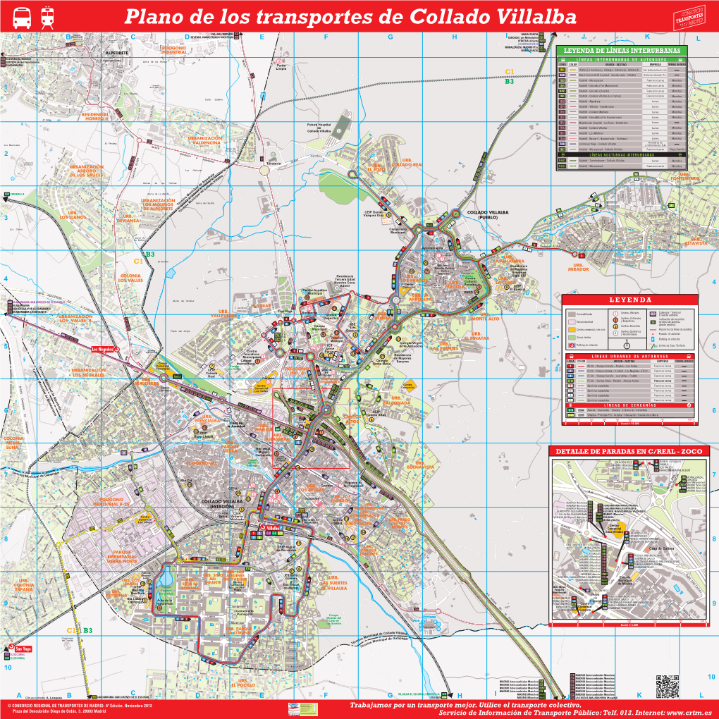 BVCM006155. Plano De Los Transportes De Collado Villalba