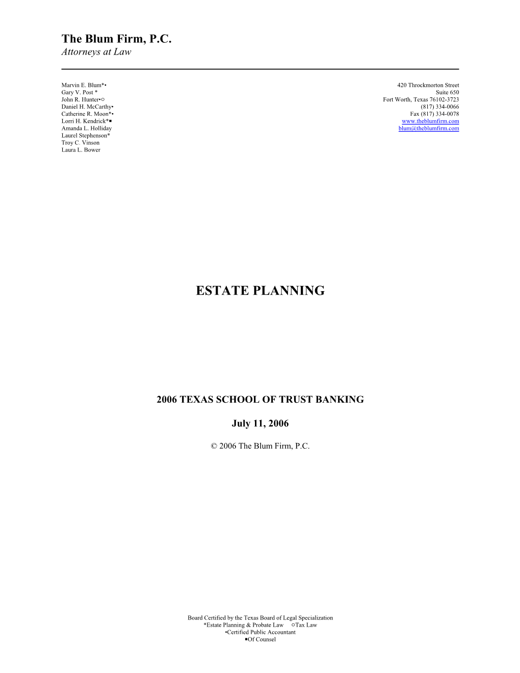 Estate Planning