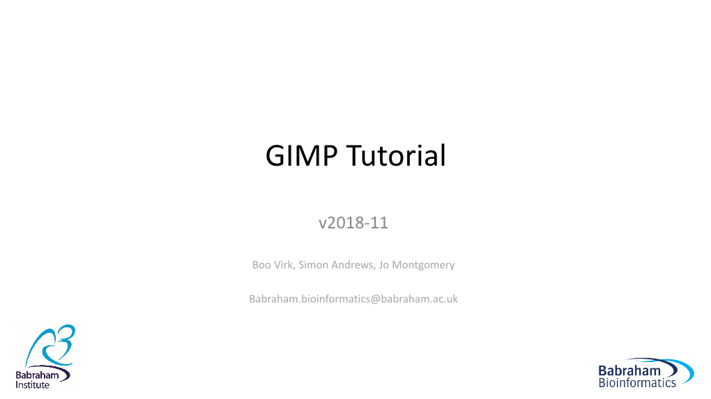 GIMP Tutorial