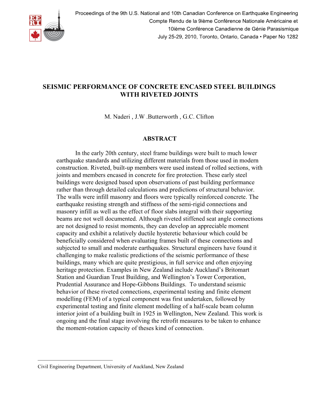 Seismic Performance of Concrete Encased Steel Buildings with Riveted Joints