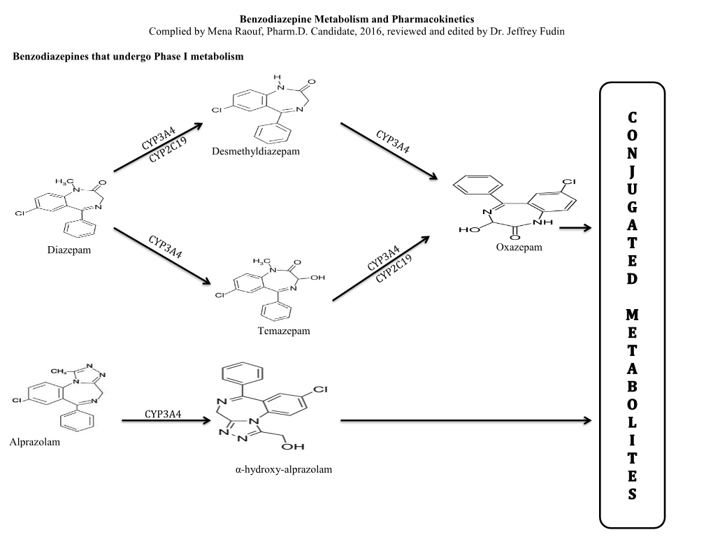 Benzodiazepine Metabolism and Pharmacokinetics Complied by Mena Raouf, Pharm.D