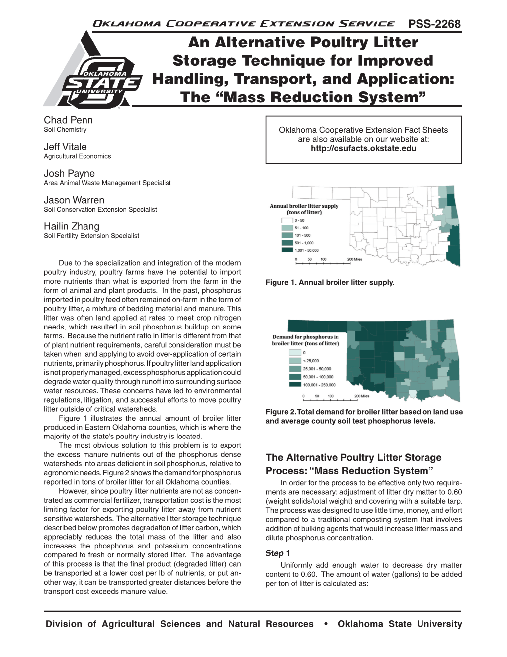 An Alternative Poultry Litter Storage Technique for Improved Handling, Transport, and Application: the “Mass Reduction System”