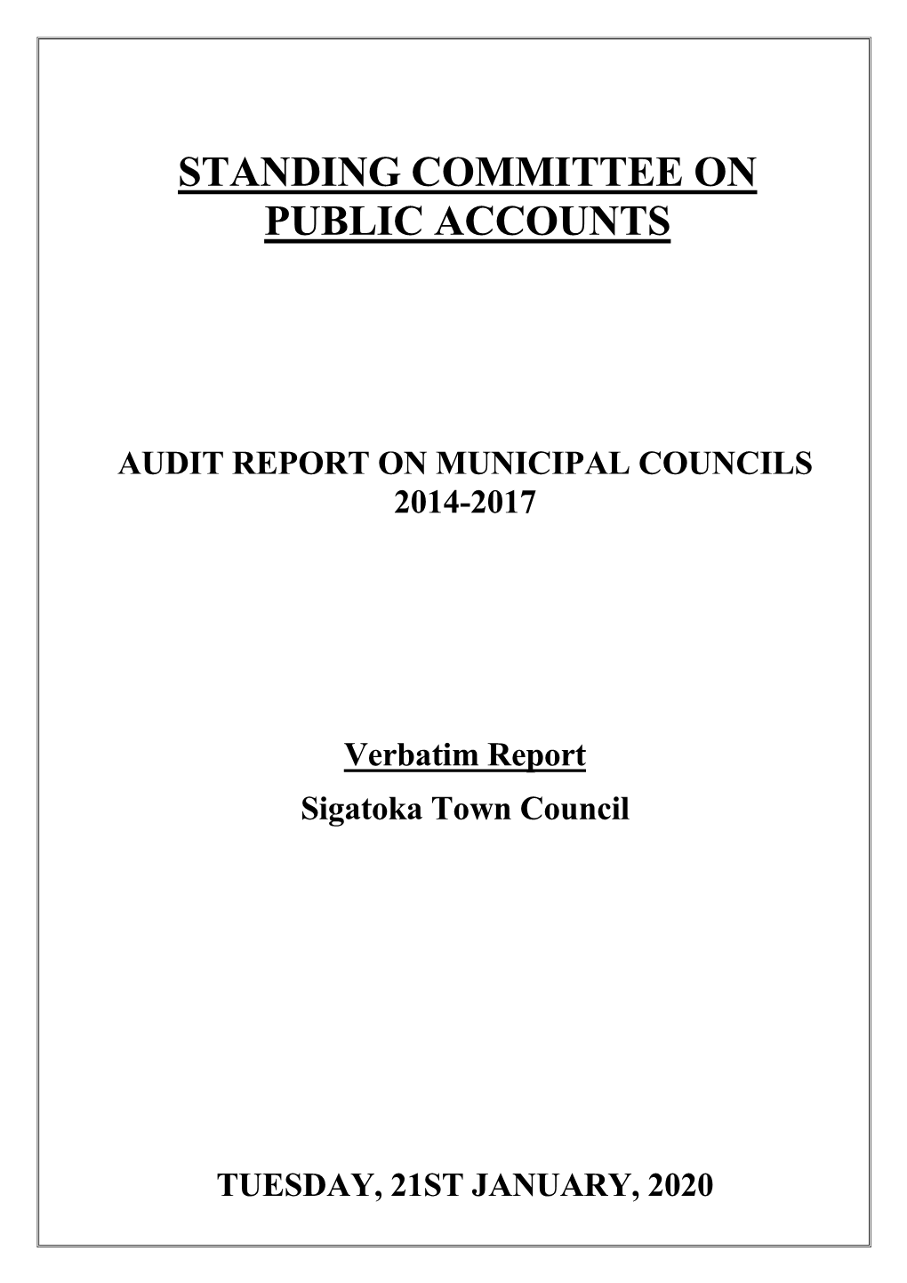 Standing Committee on Public Accounts