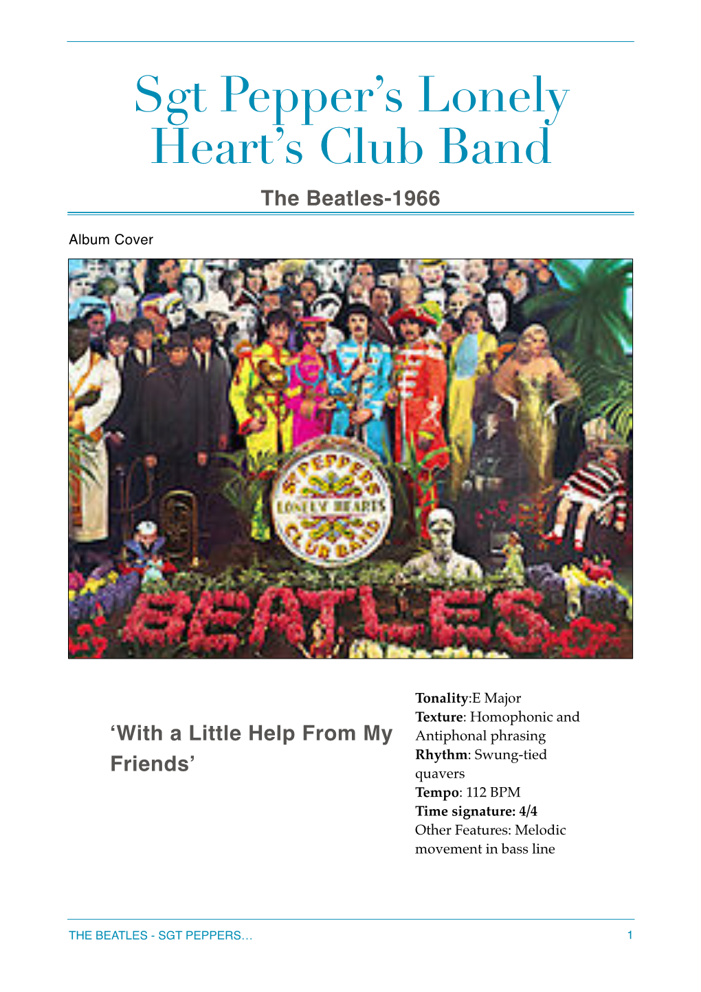 Sgt Peppers Lonely Heart's Club Band Guide