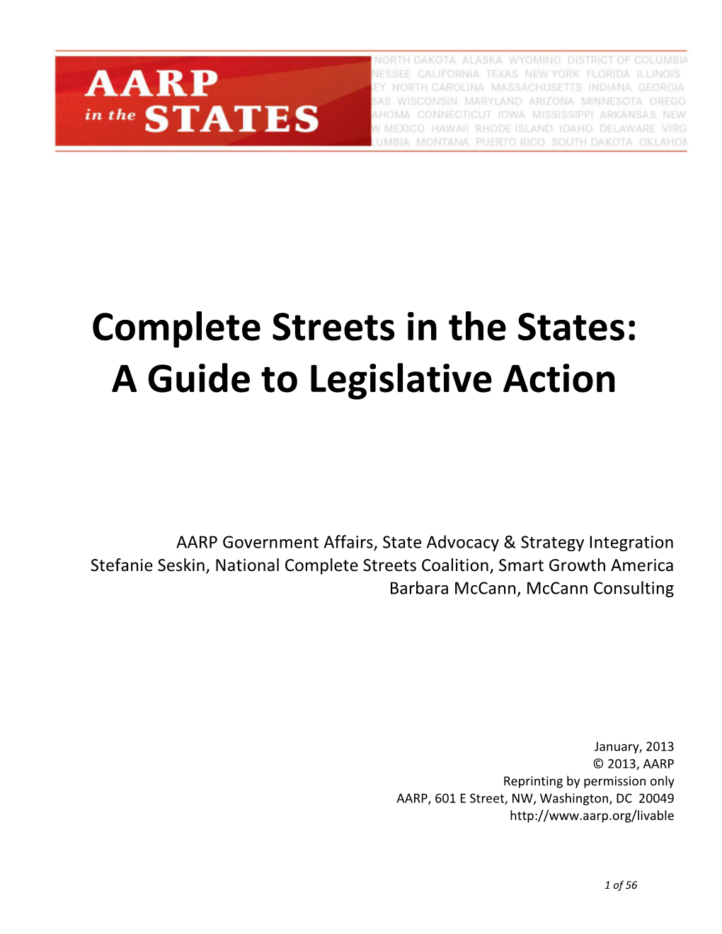 Complete Streets in the States