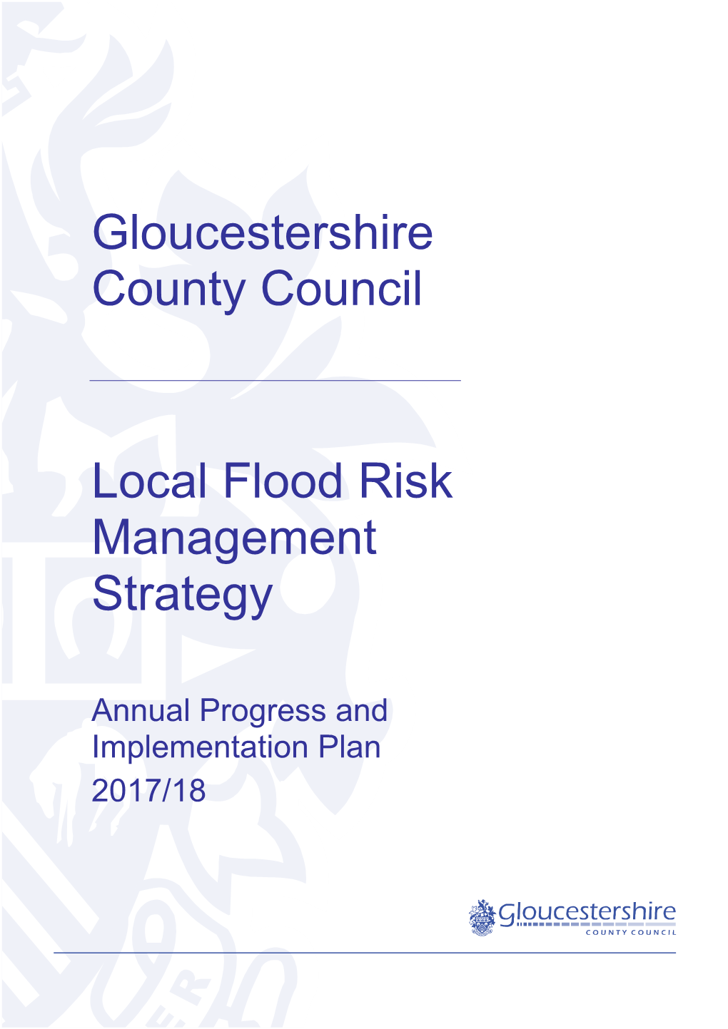 Gloucestershire County Council Local Flood Risk Management Strategy