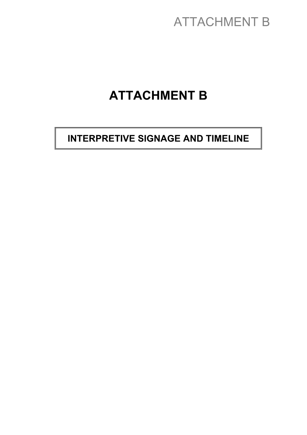 Attachment B