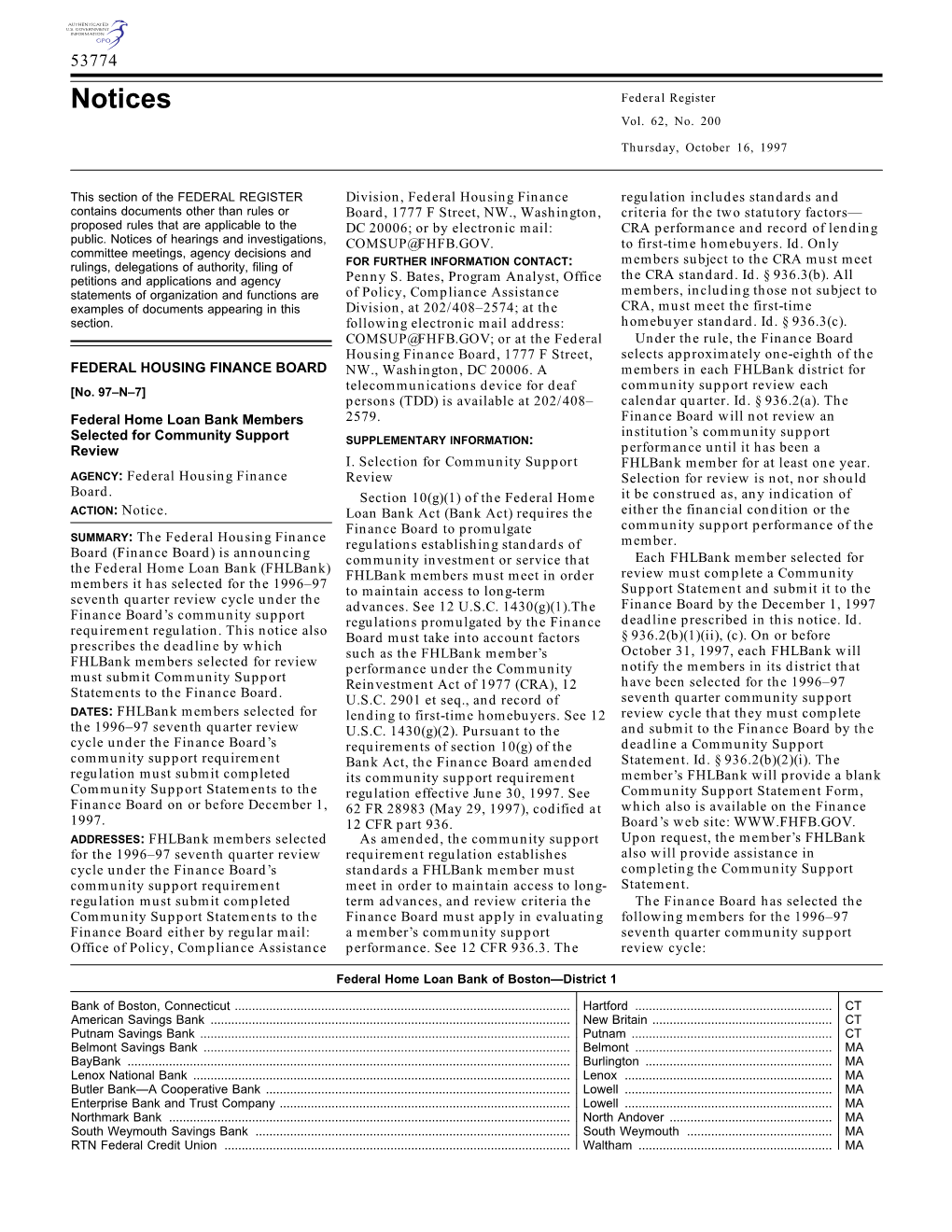 Notices Federal Register Vol