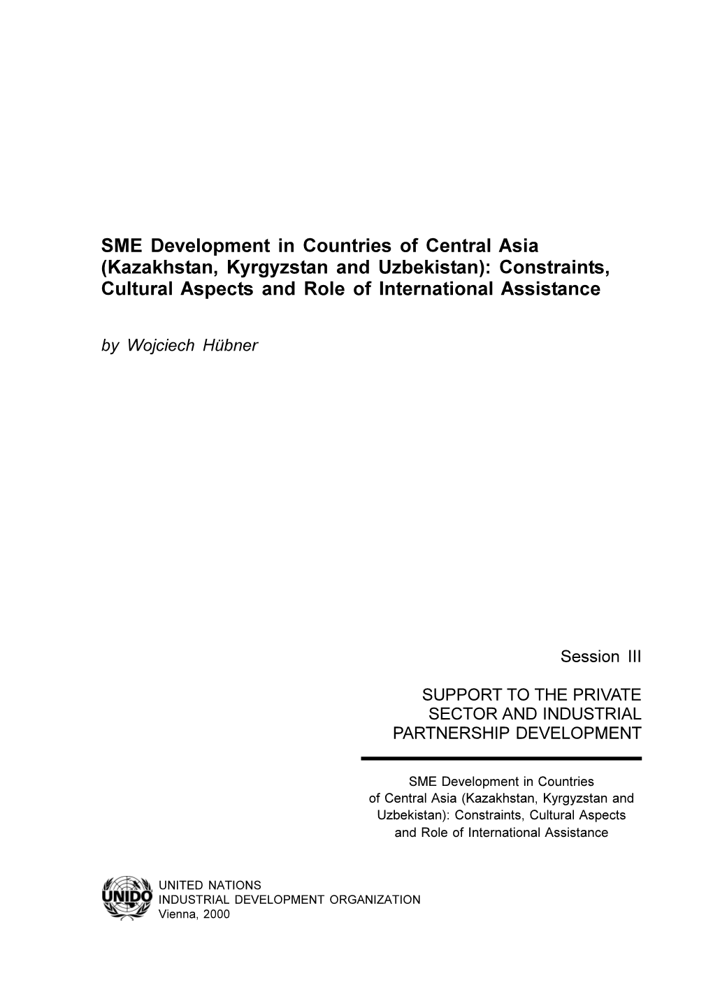 SME Development in Countries of Central Asia