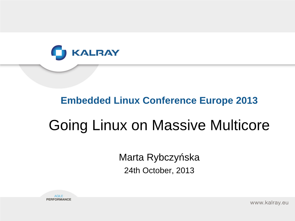 Going Linux on Massive Multicore