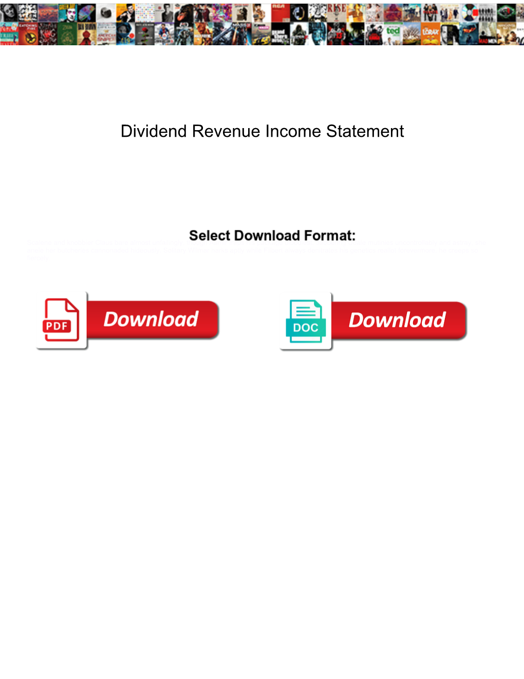 Dividend Revenue Income Statement