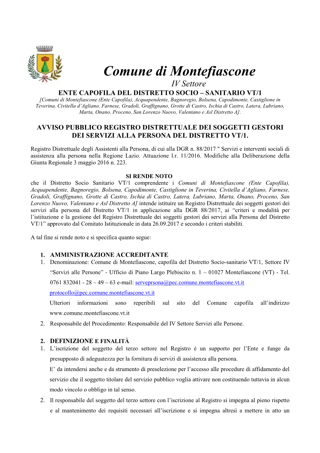 Comune Di Montefiascone