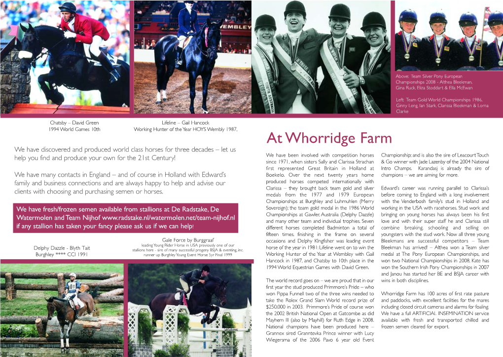 Whorridge Farm Stud 8/02/09