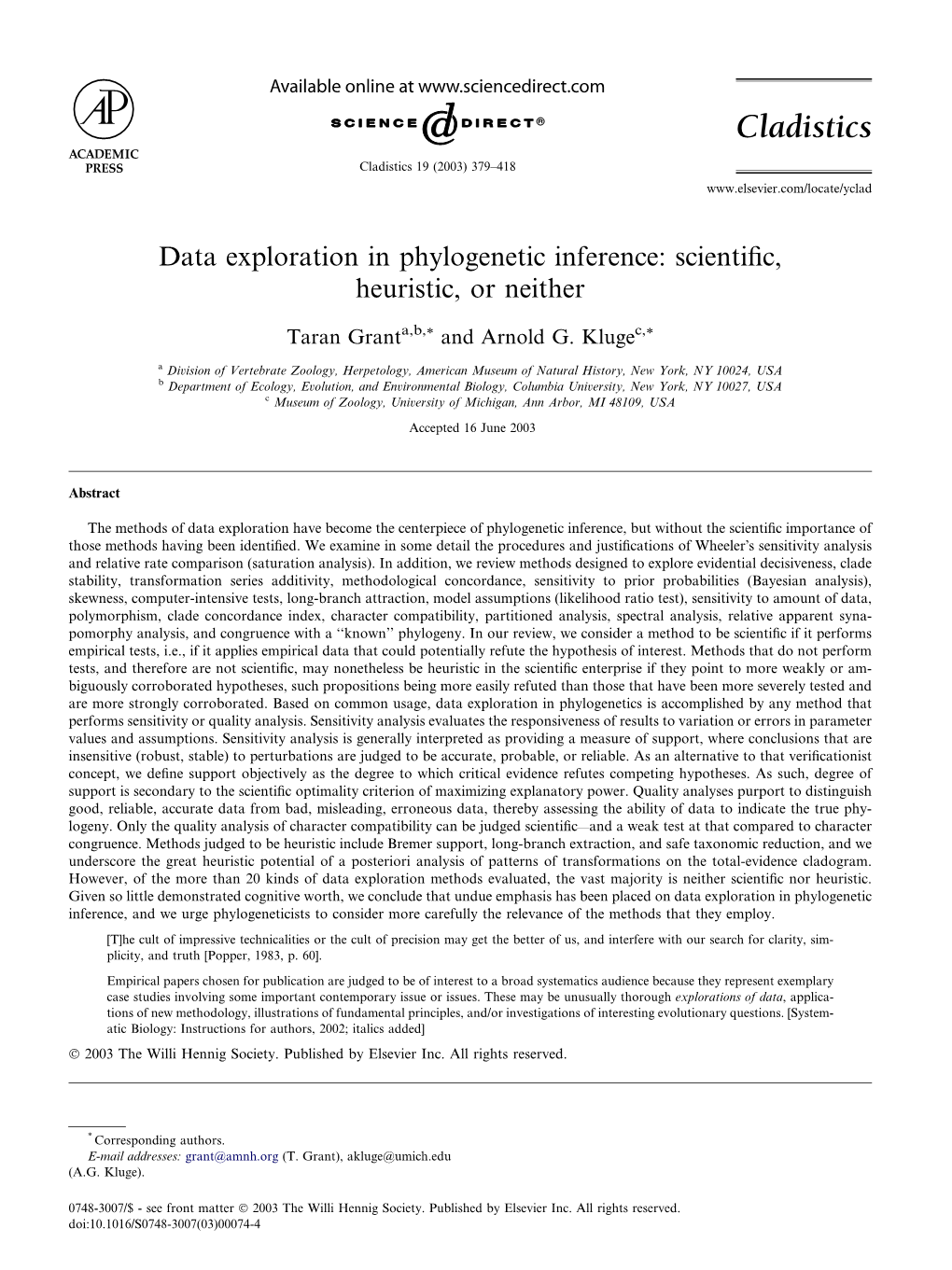 Data Exploration in Phylogenetic Inference: Scientiﬁc, Heuristic, Or Neither