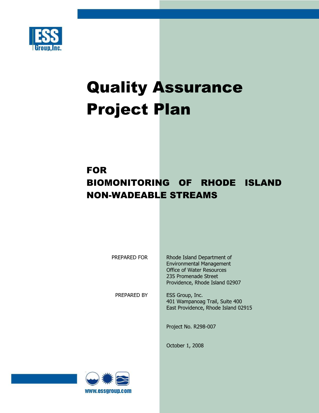 Quality Assurance Project Plan