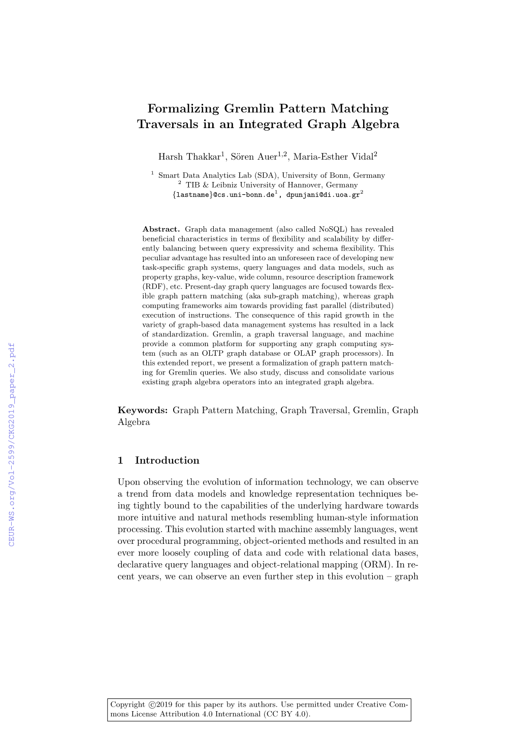 Formalizing Gremlin Pattern Matching Traversals in an Integrated Graph Algebra