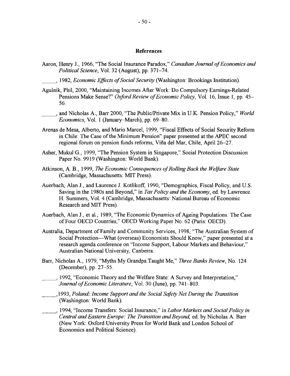 Canadian Journal of Economics and Political Science, Vol