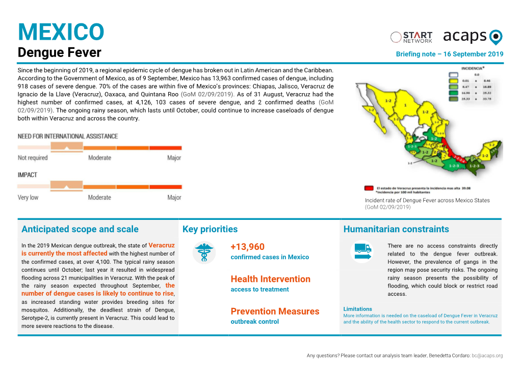 MEXICO Dengue Fever