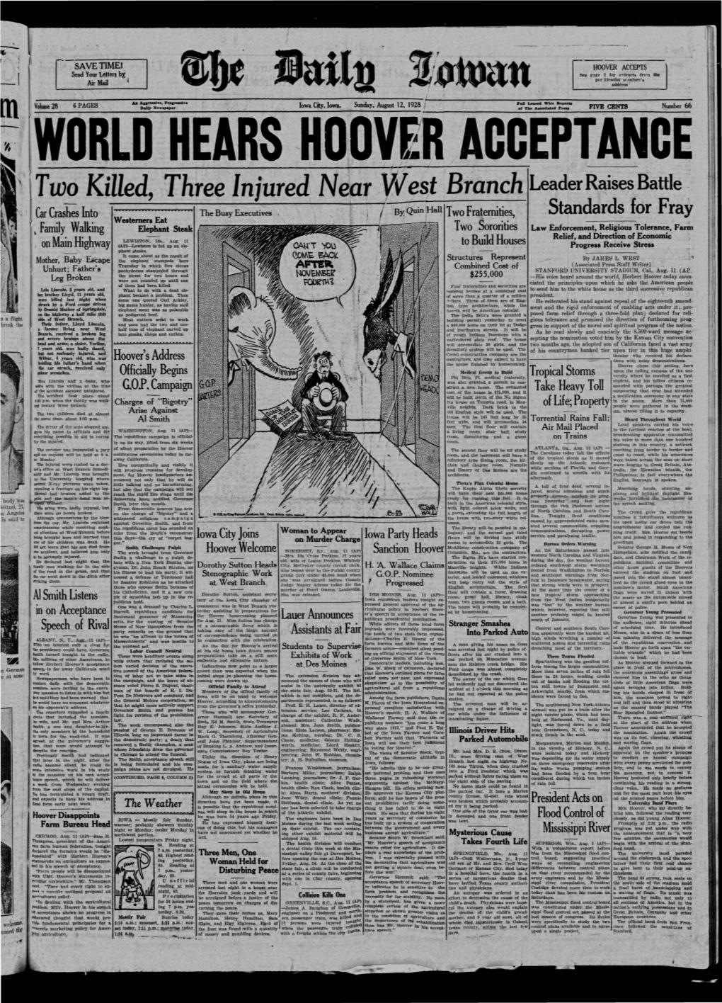 Daily Iowan (Iowa City, Iowa), 1928-08-12