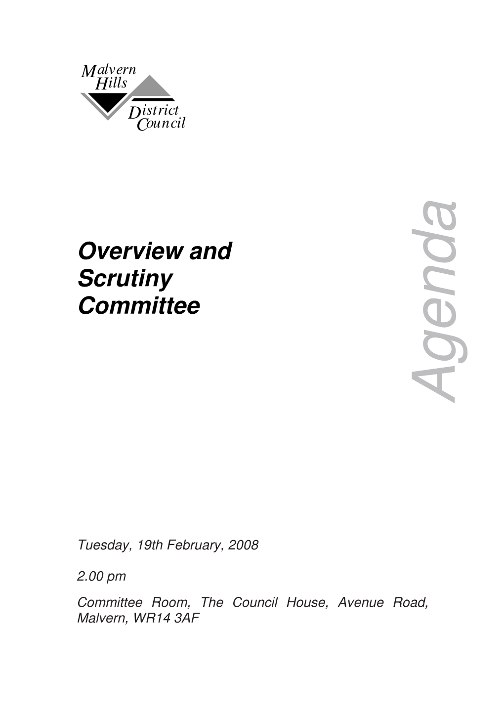 Overview and Scrutiny Committee