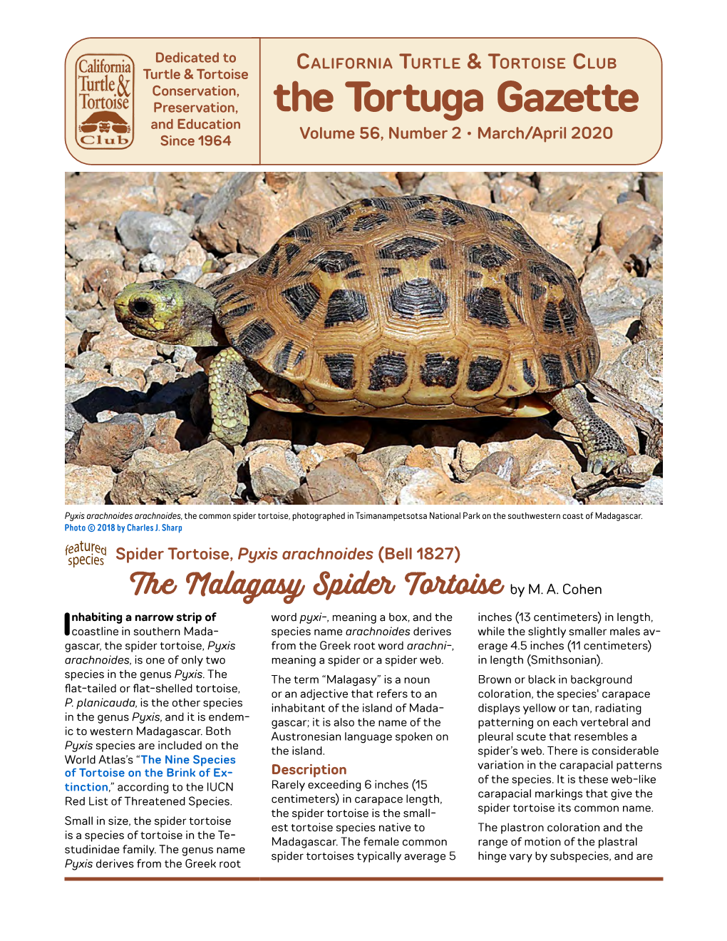 The Tortuga Gazette and Education Since 1964 Volume 56, Number 2 • March/April 2020