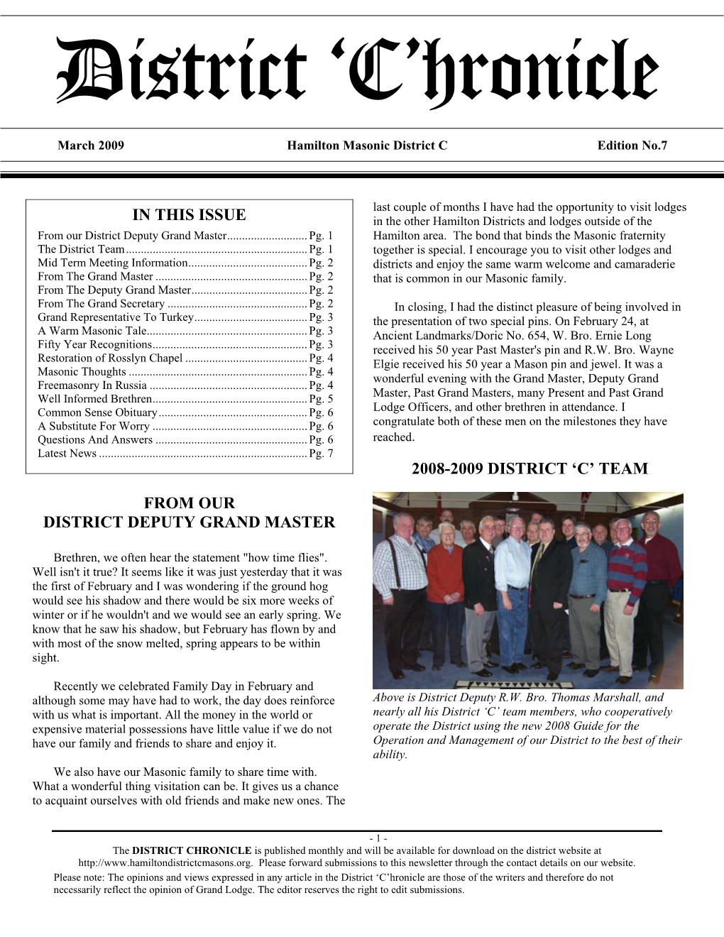 District Chronicle September Edition No