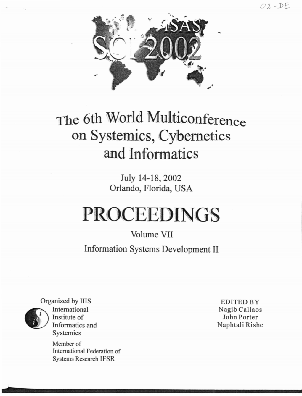 The 6Th World Multiconference on Systemics, Cyb Ernetics and Informatics