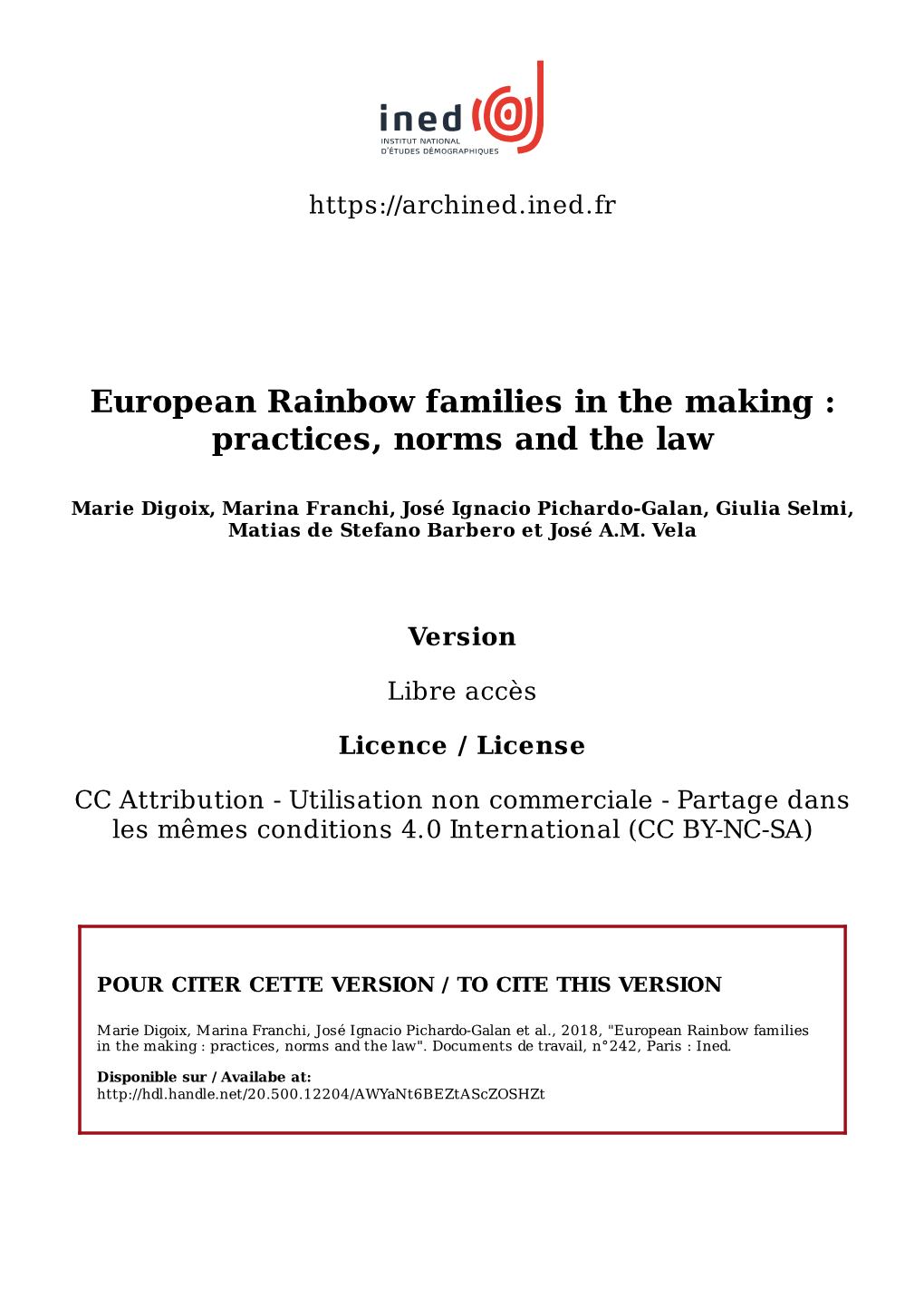 European Rainbow Families in the Making : Practices, Norms and the Law