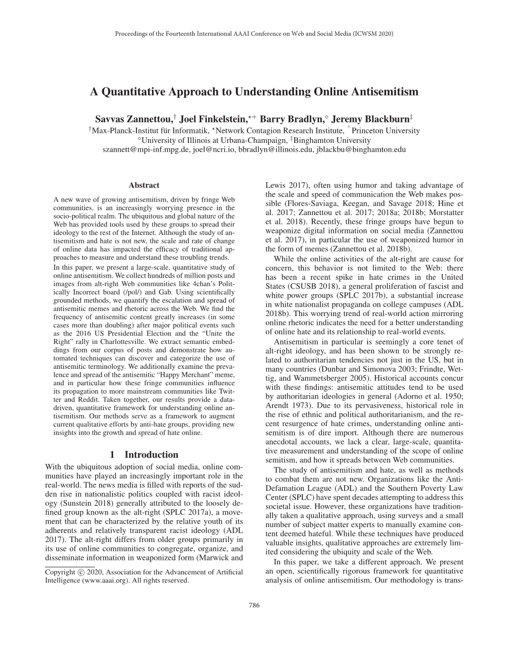 A Quantitative Approach to Understanding Online Antisemitism