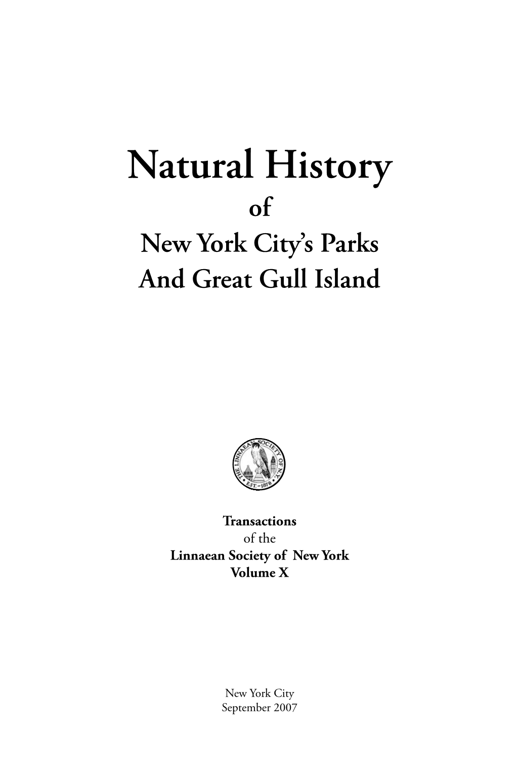 Of New York City's Parks and Great Gull Island