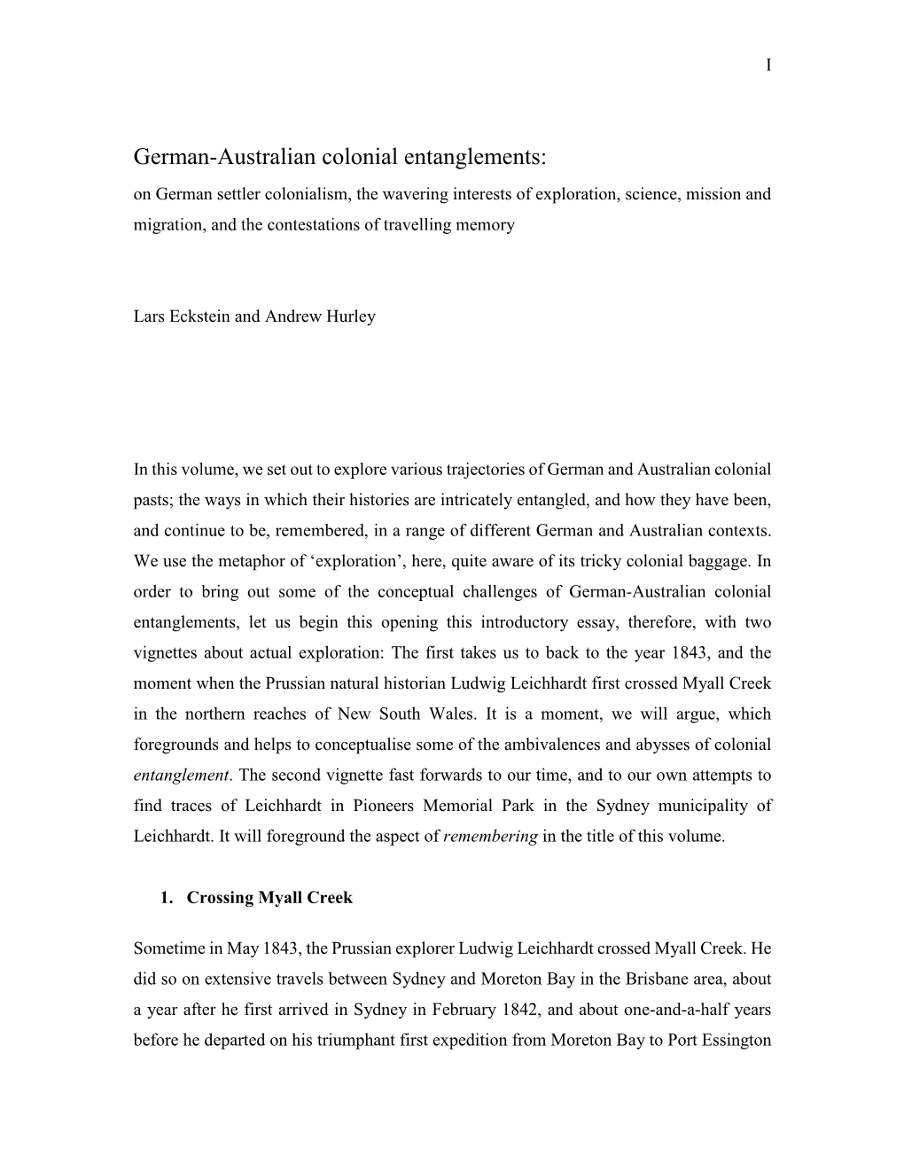 German-Australian Colonial Entanglements