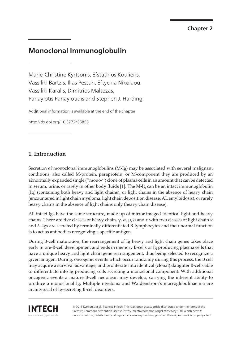 Monoclonal Immunoglobulin