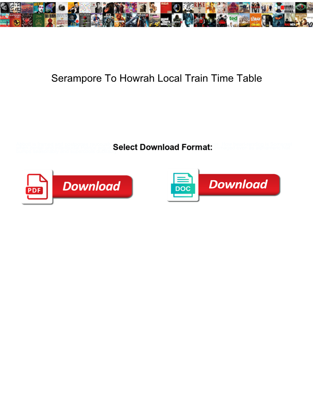 Serampore to Howrah Local Train Time Table